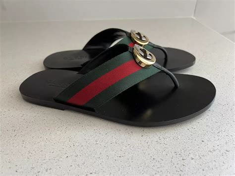 flip flops gucci top view far small|gucci platform flip flops.